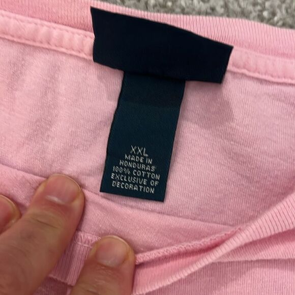 Vintage Polo Ralph Lauren Light Pink Crewneck W/Yellow Pony Horse T Shirt XXL - Picture 5 of 6